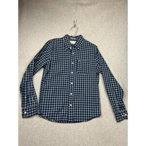 Abercrombie Fitch Plaid Button Up Shirt Mens Size M Muscle Fit Casual Blue